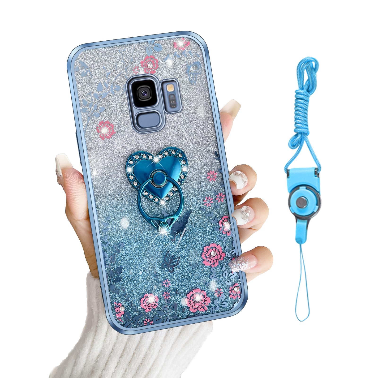 for Samsung Galaxy S9 Case, Galaxy S9 Case Tpu Crystal Butterfly